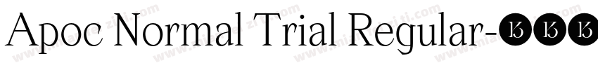 Apoc Normal Trial Regular字体转换